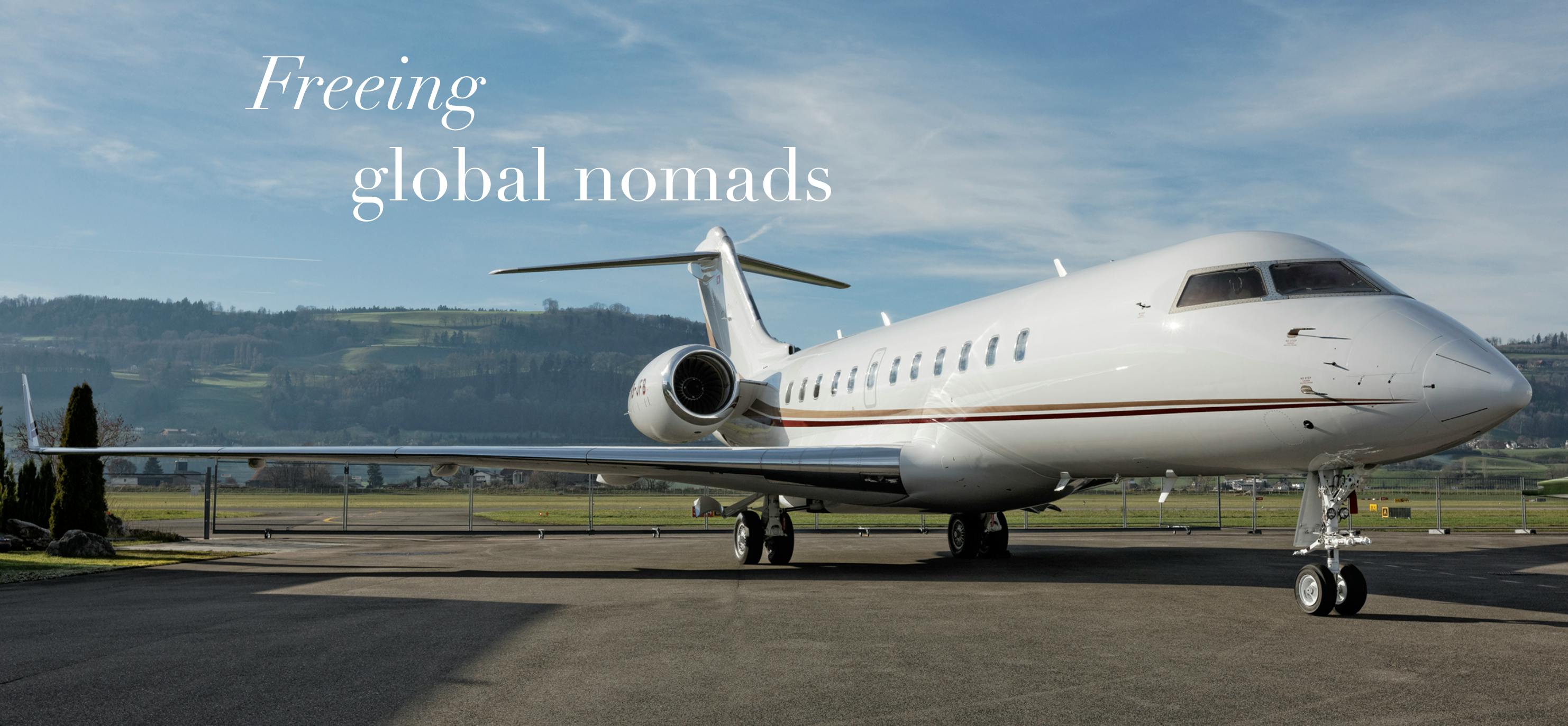 Impressive business jet on the ground